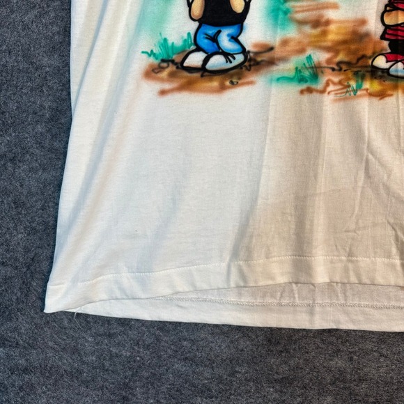 Vintage Single Stitch Calvin and Hobbes Airbrushed T Shirt Men's XL - Picture 3 of 15